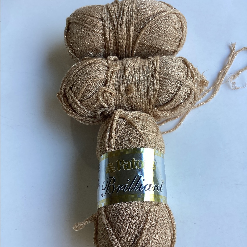 Patons Brilliant Yarn Gold Glow Acrylic Metallic - Picture 2 of 10